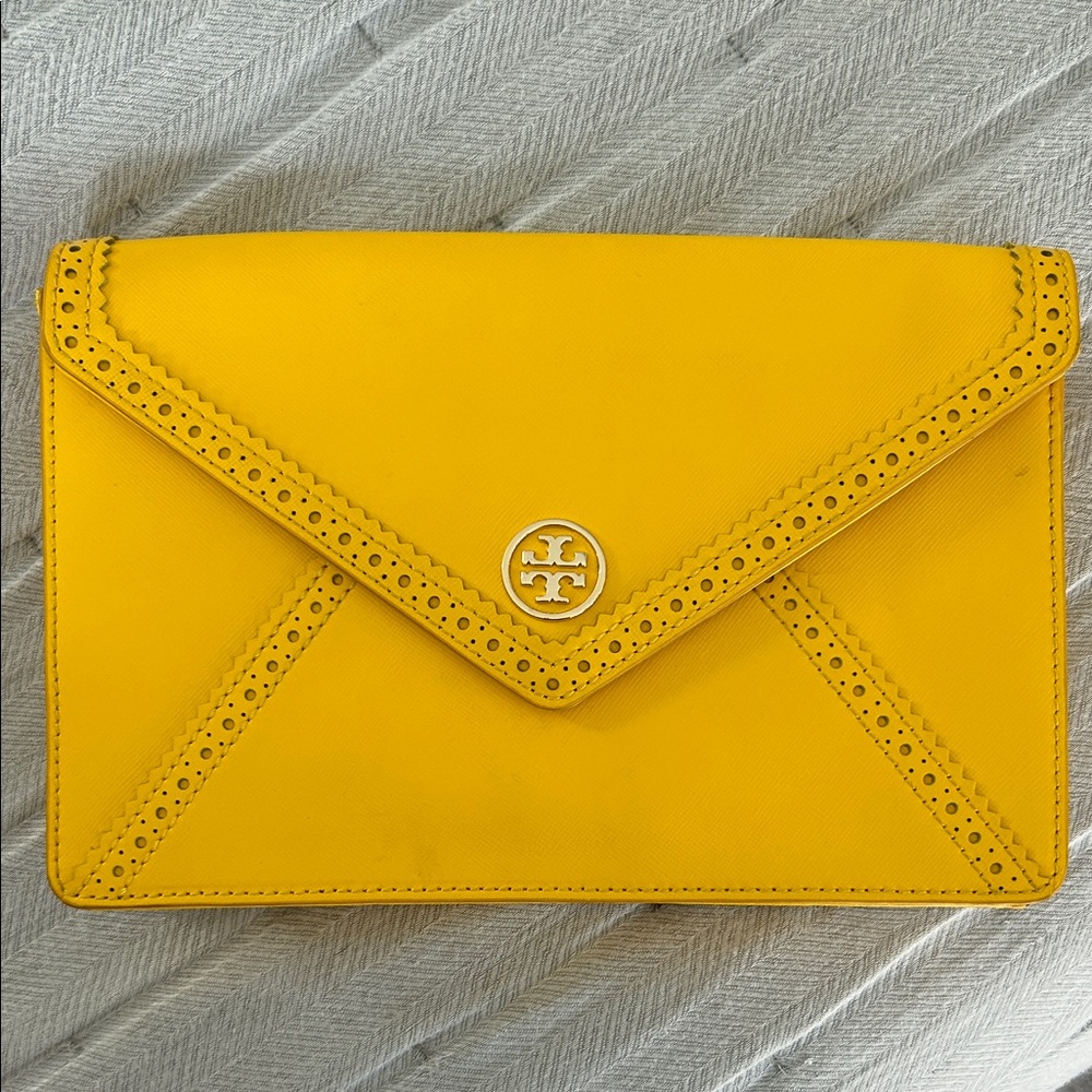 Tory Burch Vibrant Yellow Envelope Bag